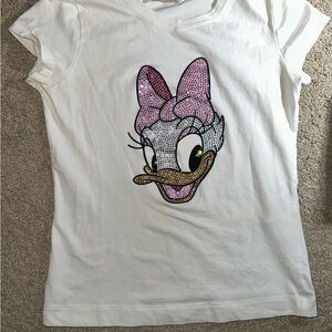 MonnaLisa Daisy Duck rhinestones shirt